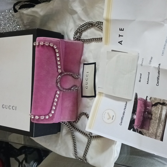 (Authenticated)Gucci Dionysus Mini Velvet Shoulder Bag - Picture 10 of 11